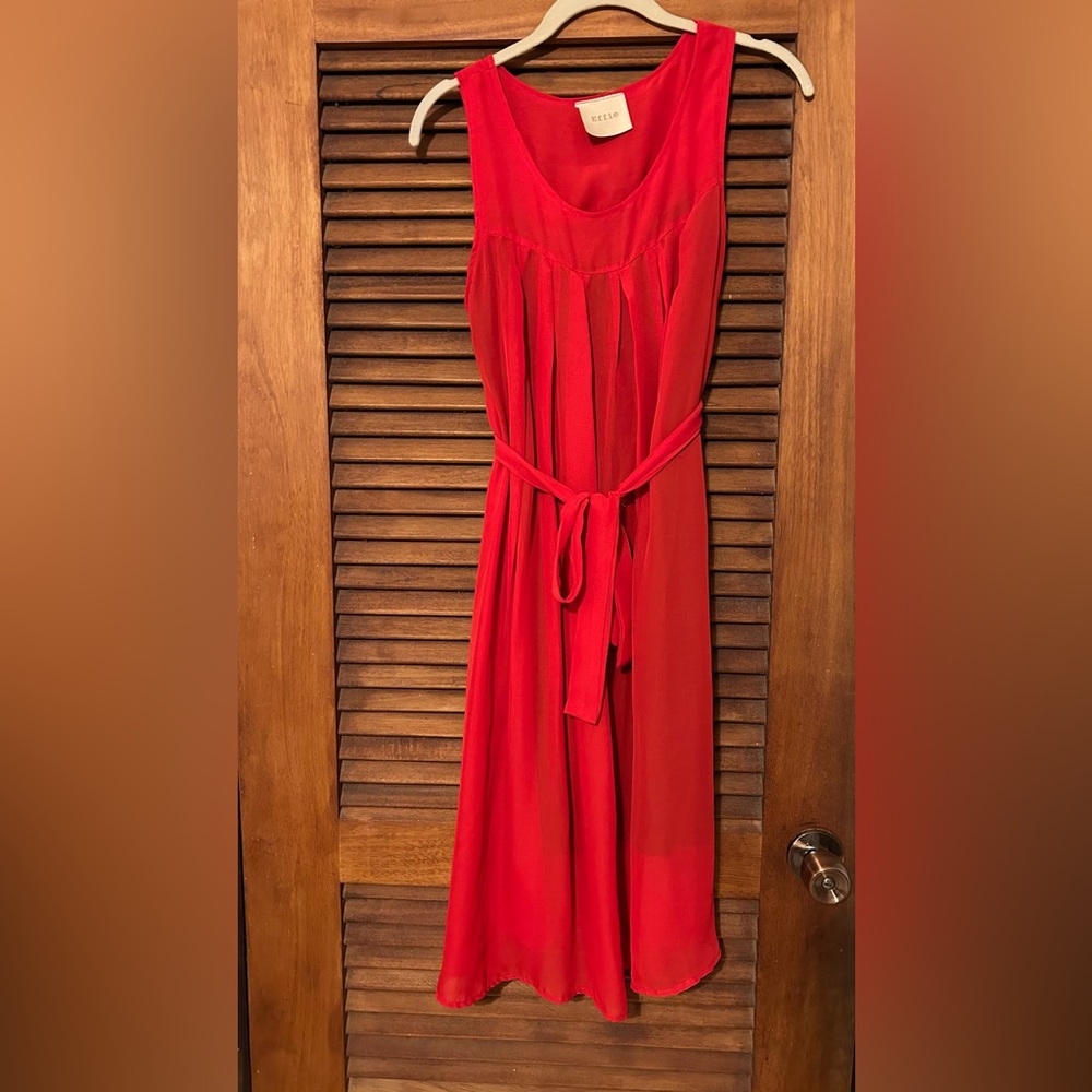 EFFIE Red Sleeveless Summer or Holiday Cocktail Party Dress ❤️ Size Unknown